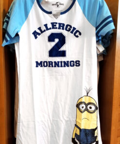 Despicable ME Universal Studios Parks Adult Nightshirt Minion Allergic to Mornings