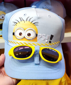 Despicable ME Universal Studios Parks Kids Blue Hat Cap with Sunglasses Minion Oops