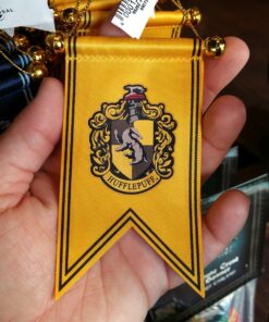 Wizarding World of Harry Potter Ornament Hufflepuff Crest Yellow Banner