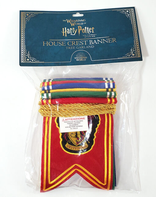 Wizarding World of Harry Potter Hogwarts House Crest Banner Tree Garland 12FT