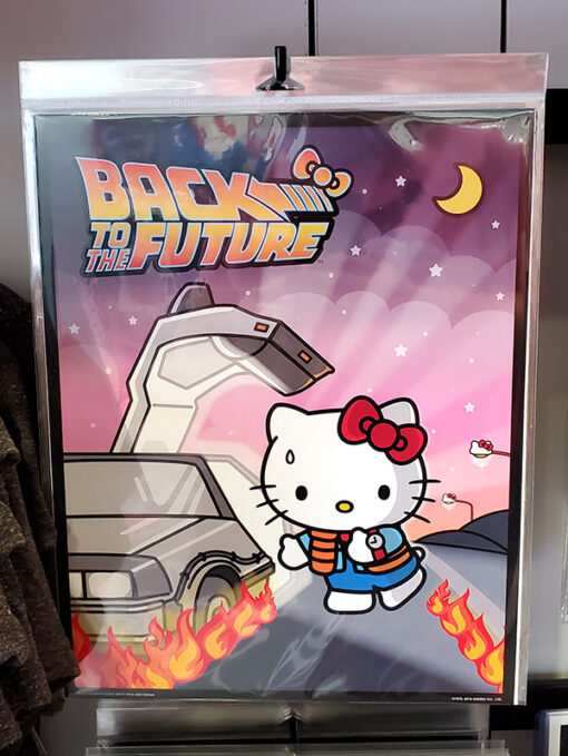 Authentic Universal Studios Hello Kitty Back to the Future Poster Print
