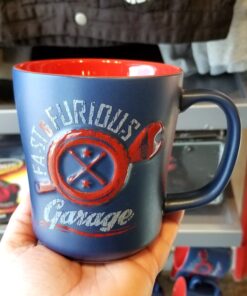 Fast and Furious Supercharged Universal Studios Coffee Mug - Garage Blue & Red