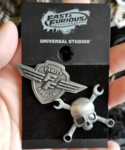 Fast and Furious Supercharged Universal Studios Trading Pin - 2 Pins Set - Family Forever / Skull
