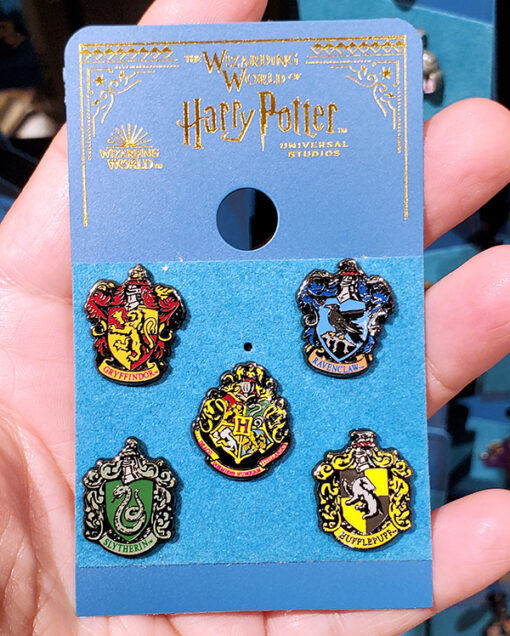 Wizarding World of Harry Potter Universal Studios Parks Pin Set Tiny Teeny House Crest