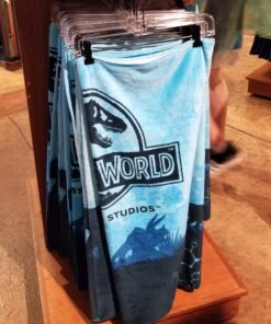 Jurassic World Universal Studios Beach Towel - Dinosaurs Blue Silhouette 30x60