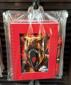 Jurassic World Universal Studios Spiral Notebook w/ Pen - Volcano Fire TRex