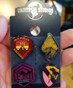Jurassic World Universal Studios Trading Pin Set - (4 Pins) Volcano Rescue