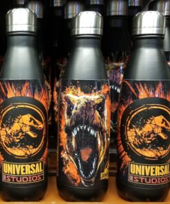Jurassic World Universal Studios Aluminum Thermos Volcano Fire Logo