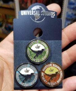 Jurassic World Universal Studios Parks Trading Pin Set - Raptor Squad Recon