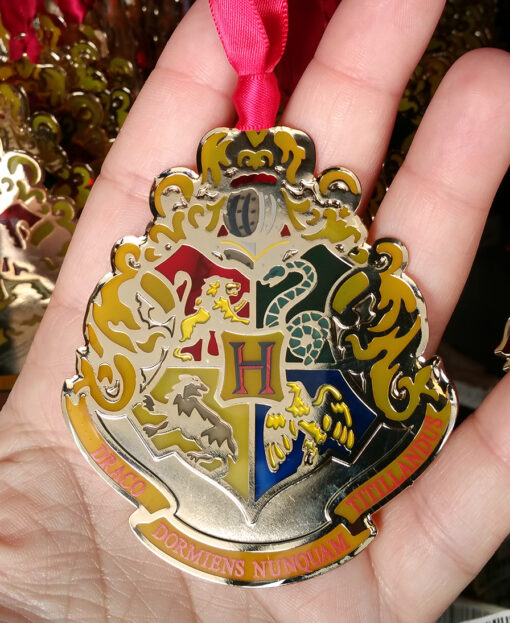 Wizarding World of Harry Potter Universal Studios Parks Holiday Ornament “Stained Glass" Hogwarts Crest