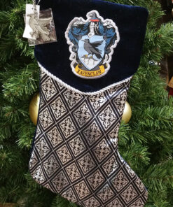 Wizarding World of Harry Potter Universal Studios Parks Holiday Stocking Ravenclaw Crest w/Charm