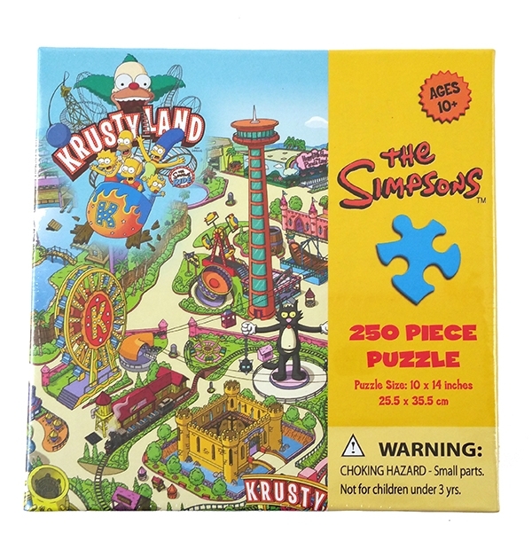 The Simpsons Universal Studios Parks Krustyland Theme Park Map 250 Piece Puzzle