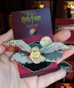 Wizarding World of Harry Potter Trading Pin Hedwig Owl Flying with Full Moon