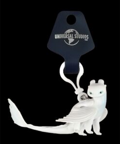 How to Train Your Dragon Universal Studios Parks Keychain PVC Light Fury Figure
