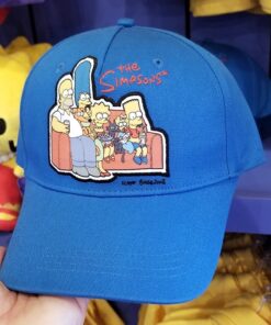 The Simpsons Universal Studios Parks Adult Blue Baseball Hat - Family on Couch