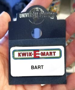 The Simpsons Universal Studios Parks Pin - Kwik-E-Mart Name Tag BART