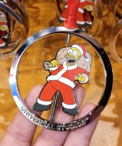 The Simpsons Universal Studios Parks Holiday Ornament Homer in Santa Costume