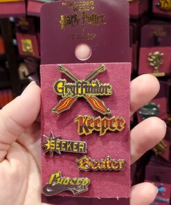 Wizarding World of Harry Potter Universal Studios Parks Trading Pin - Gryffindor Keeper Seeker Beater Chaser Set