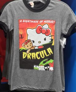 Universal Studios Parks Hello Kitty Dracula Horror Movie Poster Ladies Shirt
