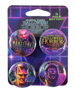 Halloween Horror Nights Universal Studios Parks HHN 2019 Classic Monsters Button Set