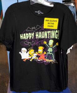 The Simpsons Universal Studios Parks Halloween Glow in the Dark Trick or Treat Adult Shirt