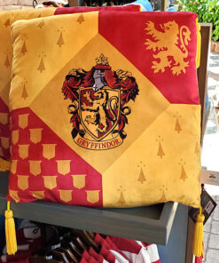 Wizarding World of Harry Potter Universal Studios Parks Gryffindor House Crest Soft Tassel Pillow