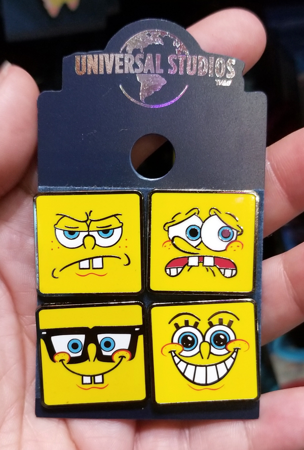 NEW Universal Studios Spongebob Squarepants Totem Spinner Pin 