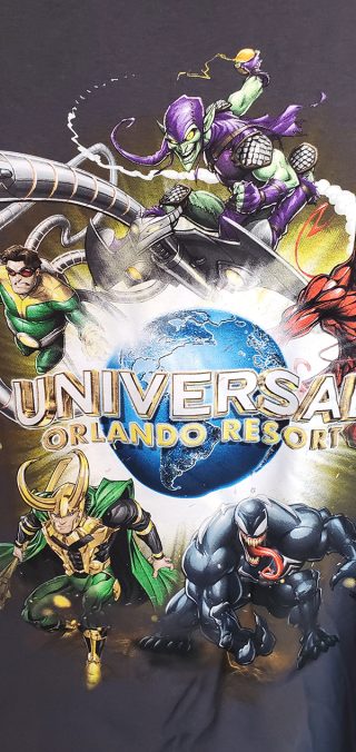 Universal Studios Parks Marvel Spiderman Shirt Universal Orlando Resort Logo