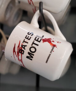 Psycho Movie Universal Studios Parks Bates Motel White Coffee Cup Mug Horror Blood Splatter