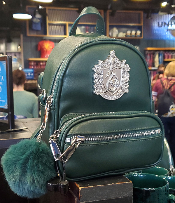Wizarding World of Harry Potter Universal Studios Mini Pom Backpack Slytherin Green