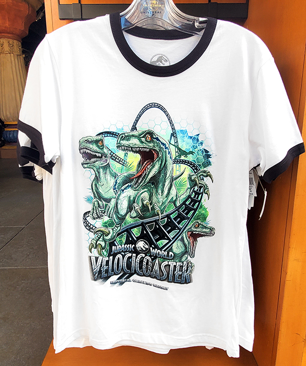 Jurassic World Universal Studios Parks Velocicoaster Raptors Ringer Men’s Shirt