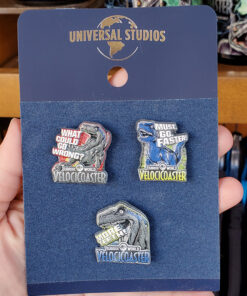 Jurassic World Universal Studios Parks Velocicoaster Raptors 3 Pin Set
