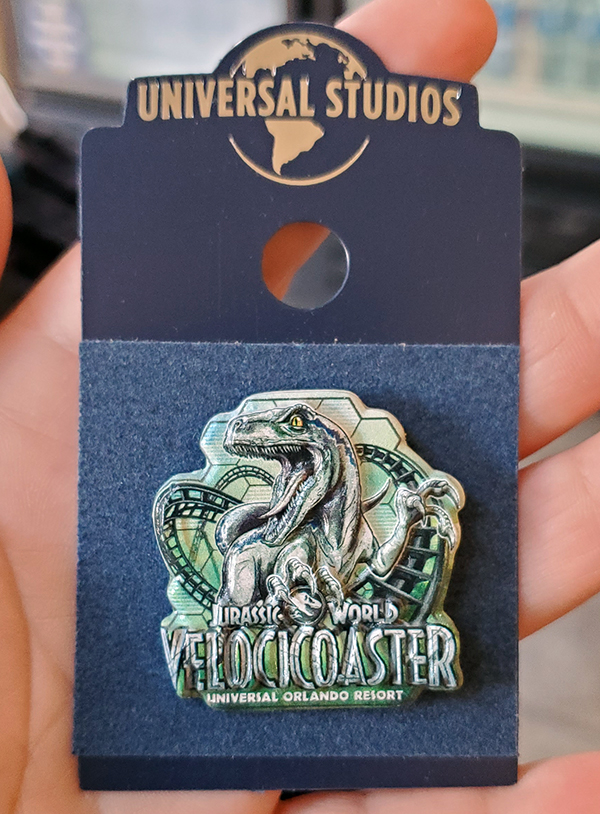 Universal Studios Jurassic World VelociCoaster Pin