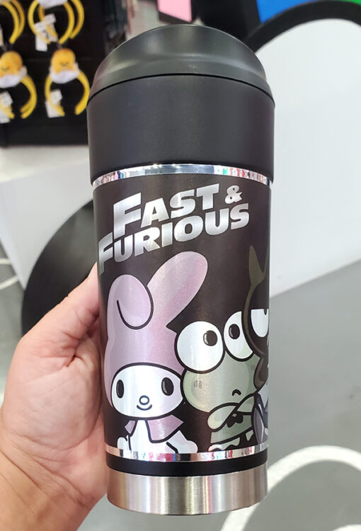 Hello Kitty / Fast and Furious Supercharged Universal Studios Parks Stainless 24oz Mug with Lid