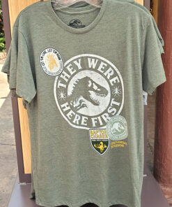 Jurassic World Universal Studios Parks Green Shirt - They Were Here First