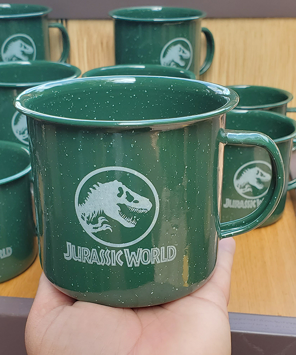 Jurassic World Universal Studios Parks 18oz Tin Green Camp Mug
