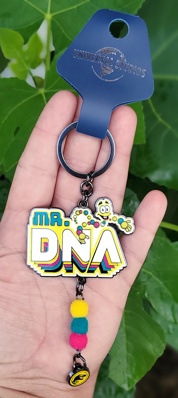 Jurassic World Universal Studios Parks Keychain Mr DNA with Pom Charm