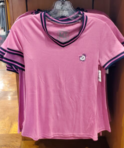 Despicable ME Universal Studios Parks V Neck Pink Fluffy Unicorn Ladies T-Shirt