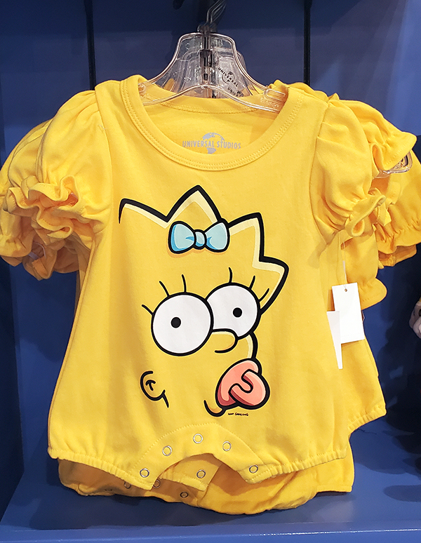 The Simpsons Universal Studios Parks Yellow Maggie Face Toddler Romper