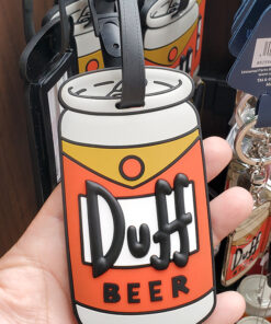 The Simpsons Universal Studios Parks Duff Beer Can Shaped Luggage ID Tag
