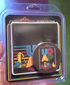 UOAP Universal Studios Parks Orlando Florida Annual Passholder Neon Letters Coasters Set