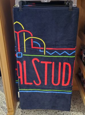 Universal Studios Parks Retro Neon Logo Beach Towel