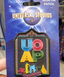 UOAP Universal Studios Parks Orlando Florida Annual Passholder Neon Letters Iron On Patch