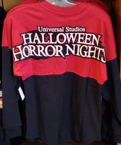 Halloween Horror Nights 2021 Universal Studios Parks Red Black Spirit Jersey Long Sleeve Shirt