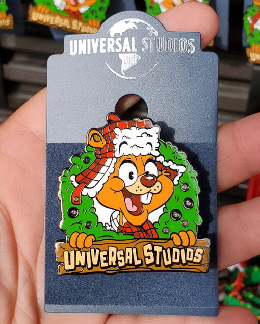 Earl the Squirrel Universal Studios Parks Winter Holiday Light Up Pin