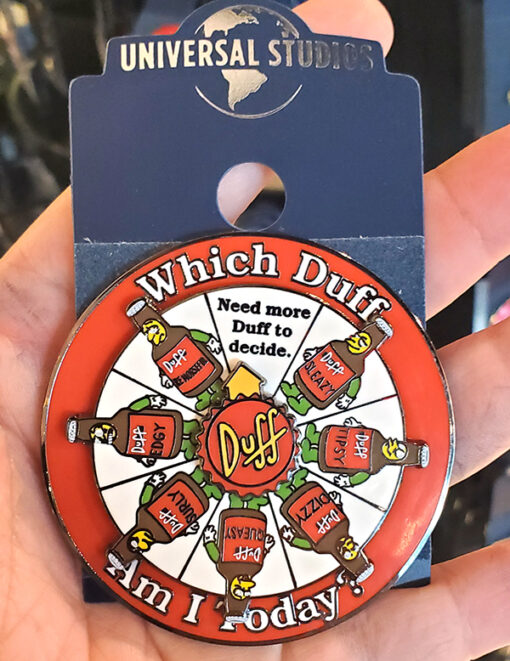 The Simpsons Universal Studios Parks Duff Beer Pin Which Duff am I Today?