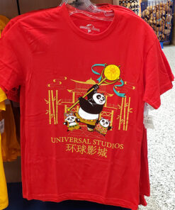Kung Fu Panda Universal Studios Parks Po with Kids - Adult Red Shirt