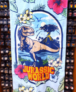 Jurassic World Universal Studios Parks 30x60 Hibiscus Volcano Tropical Beach Towel