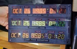 Back To The Future Universal Studios Parks Car Delorian Time Machine 10x6 Dashboard Sign