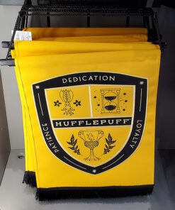 Wizarding World of Harry Potter Universal Studios Parks Hanging Banner - Yellow Hufflepuff Attributes